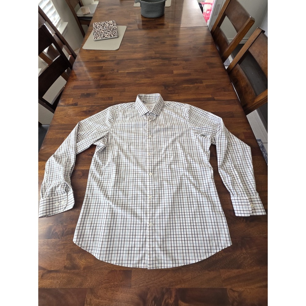 Mizzen and Main Large Standard Fit Men's Dress Shirt Stretchy Long Sleeve Sku 91